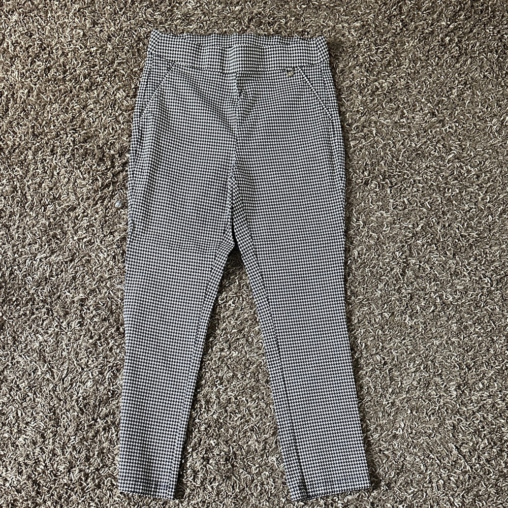 Rafaella Black and White Checkered Pants